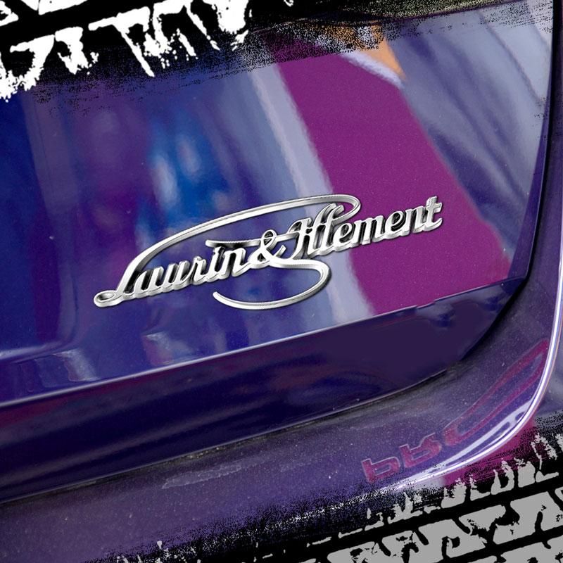 Metal 3D Badge L&K Logo Car Rear Trunk Body Sticker Emblem For Octavia Superb Kamiq Karoq Kodiaq Rapid Laurin & Klement