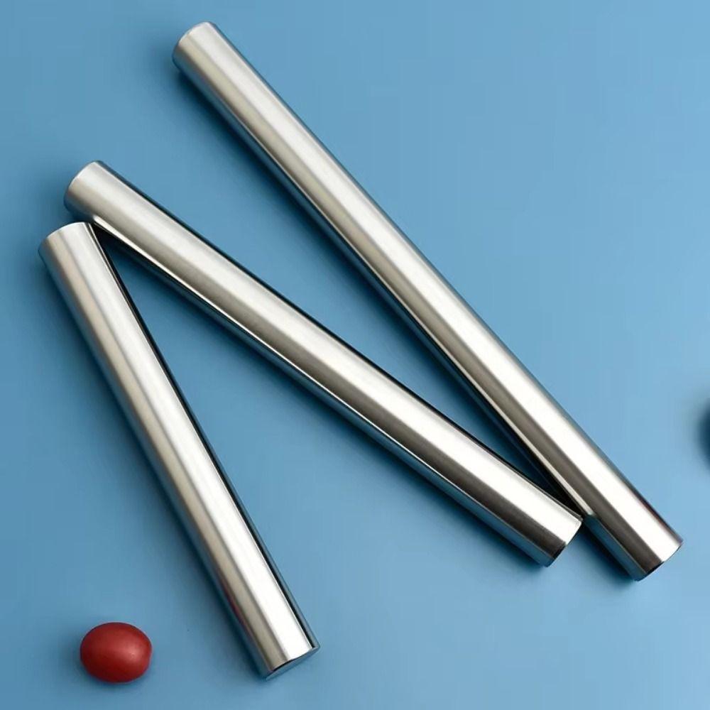 Smooth Surface Stainless Steel Rolling Pin 8/10/12inch Pizza Pastry Roller  Cooking Tool