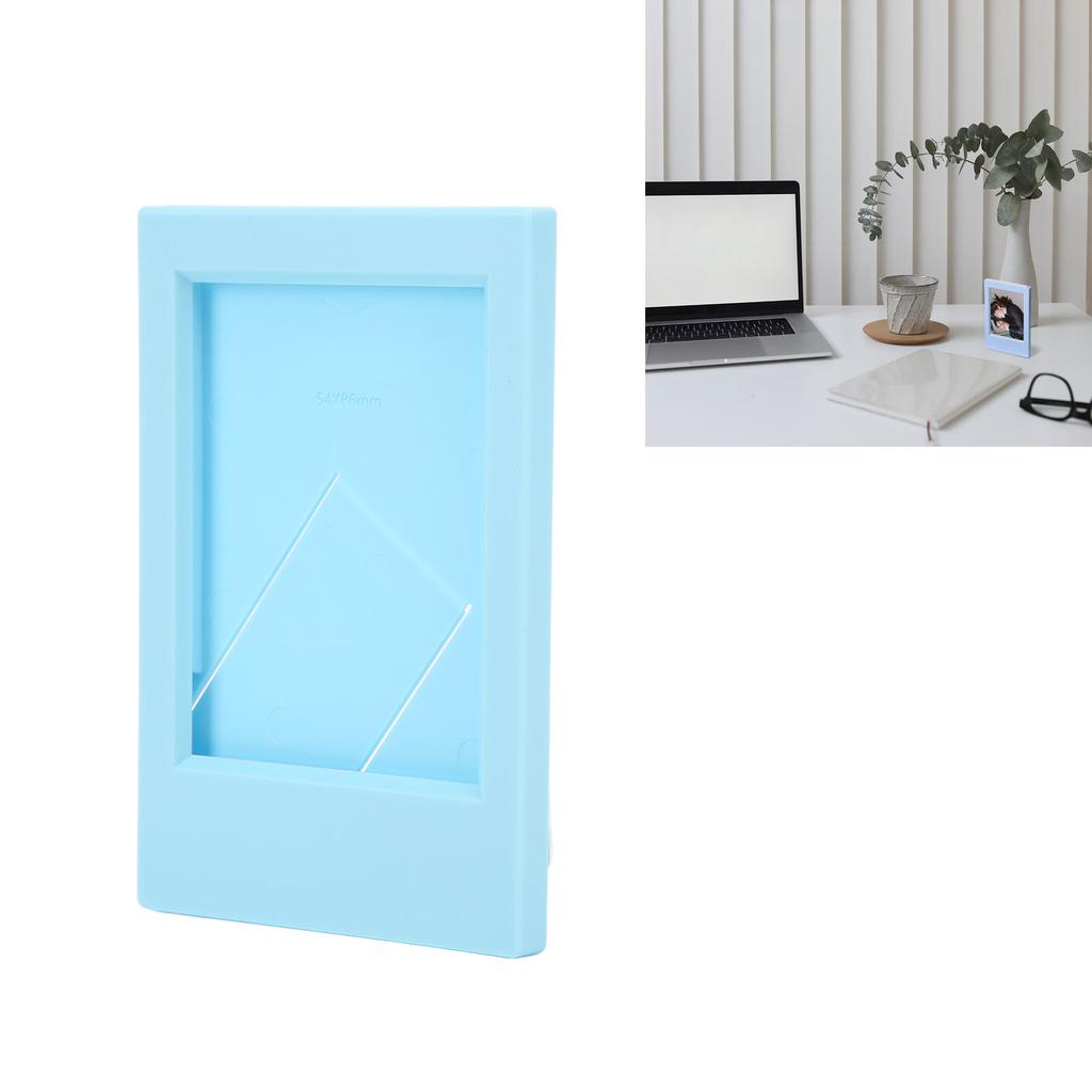 Photo Frame Plastic Rectangle Desktop Classical Stand Picture Frame for for 3in Photos