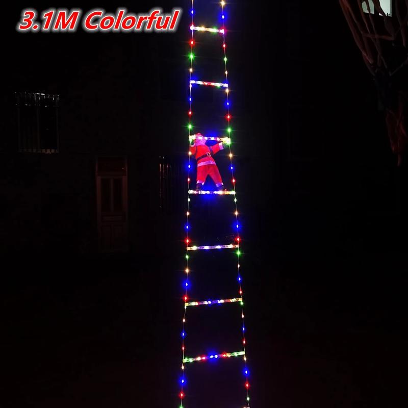 Christmas LED Santa Claus Climbing Ladder Light USB Plug 8 Flashing Modes Home Navidad Party Decoration Xmas Tree Wall Window