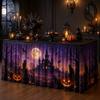 Halloween Table Skirt With Waterproof Dustproof Decor Dining 140-275cm Length
