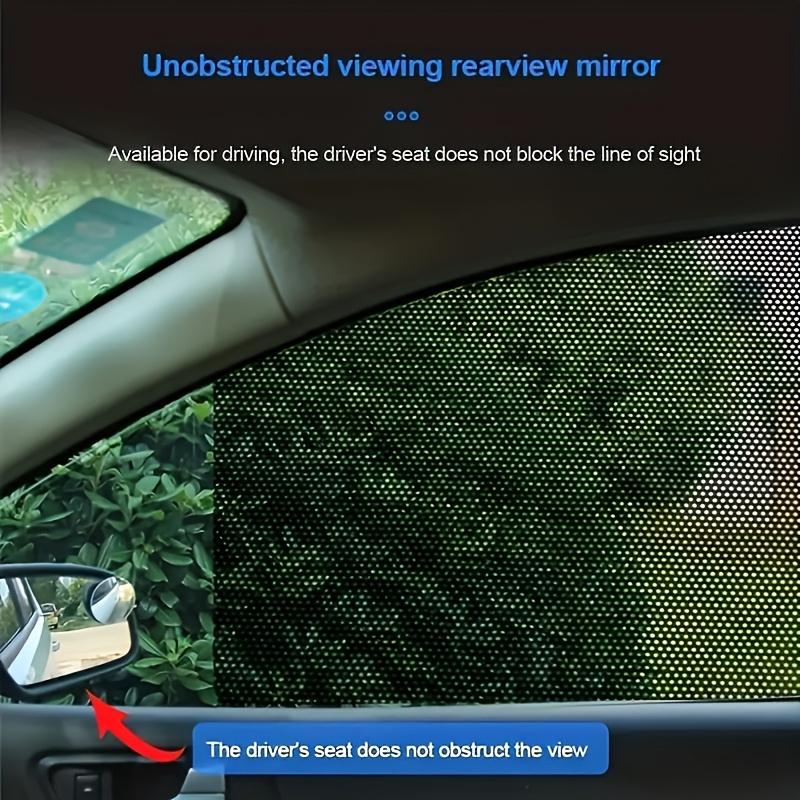 4Pcs Car Sunshade Set, Black Mesh Stickers, Static Cling Side Window Shades, Sun Protection Film