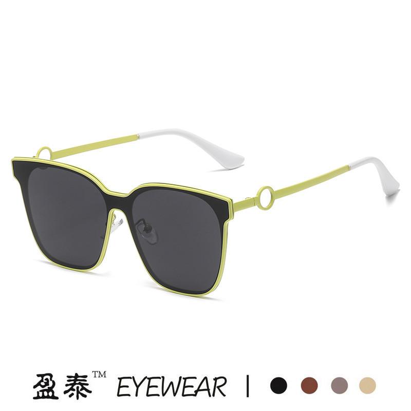 Fashion Square Metal Sunglasses With Uv400 Protection For Outdoor Activities And Street Style