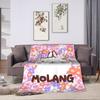 Cute Anime M-Molangs Blankets Coral Fleece Plush Winter Breathable Ultra-Soft Throw Blankets for Sofa Outdoor Bedding Throws