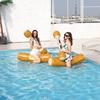 New Inflatable Adult Water Play Toy Wood Grain Mount Floating Row Entertainment Game Strike Stick Swimming Ring