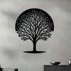 Metal Tree of Life Wall Art Sculpture Weather Resistant Iron Garden Fence Decoration Gift