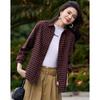 Demana Retro Plaid Lapel Shirt for Women