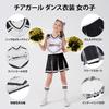 [LOLANTA] Cheerleader Halloween Costume for Kids - Girls' Cheerleading Outfit - Party, Support, School Festival - Includes Pom-Poms and Hair Ribbon -