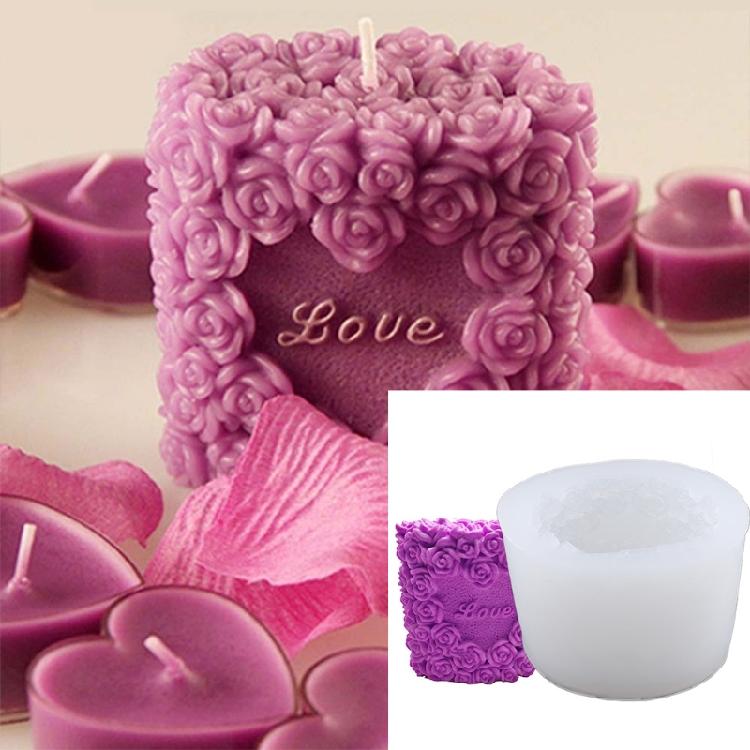 Kitchen Baking Pans Fondant Moulds Rose Shaped for Making Candy Jelly Cake