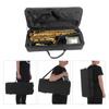 Golden Eb Alto Saxophone Sax Brass Body White Shell Keys Woodwind Instrument with Carry Case Gloves