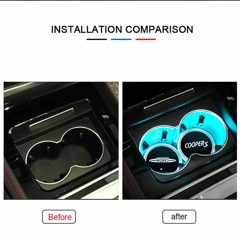 Siebenfarbiges LED-Auto-Wasserachterbahn-Atmosphärenlicht für Mini Coopers R56 R50 R51 R52 R53 R52 R55 R57 R58 R59 R60