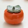 1 persimmon shaped food storage container with sealed lid, suitable for sugar and salt, New Year's gift and souvenir