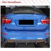 Car Auto Rear Bumper Lip Diffuser Spoiler for BMW X6 E71 35i SUV Base Bumper 2008-2013 Rear Racing Body Kits Carbon Fiber/FRP