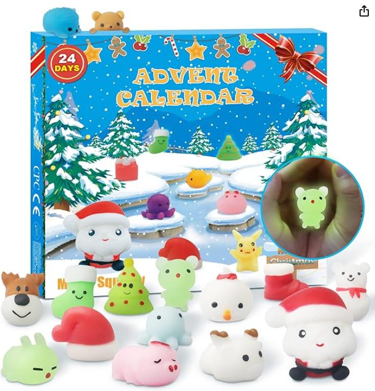 in the Dark Advent Calendar Day Christmas Countdown with Stress for Kids