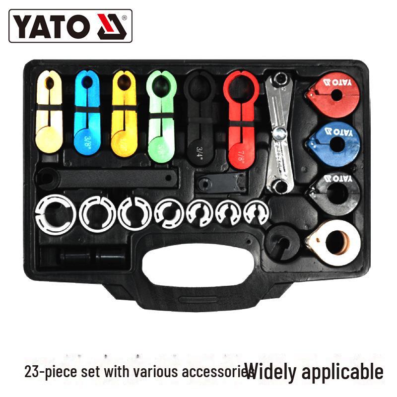 YATO Air Conditioning Oil Pipe Removal Tool Set - 23 Pieces for Automotive Repair and Maintenance
