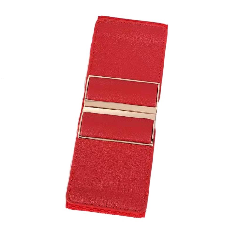 Waist Defining Elastic Wide Belts Solid Color Dress Belt Stretch Waistband  Coat Accessories