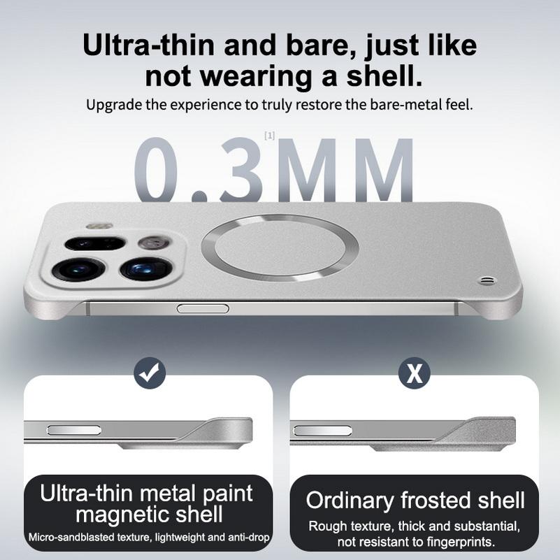 Slim Bezels Magsafe Magnetic Phone Case for OPPO Find X9 Pro x9 X8 Ultra X8s +X8 Pro X7 Reno 14 Pro 13 12 Camera Protect Cover