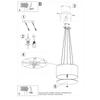 Lampa Wisząca Coverto 5 E27 Czarny Lumilo 07.299.44