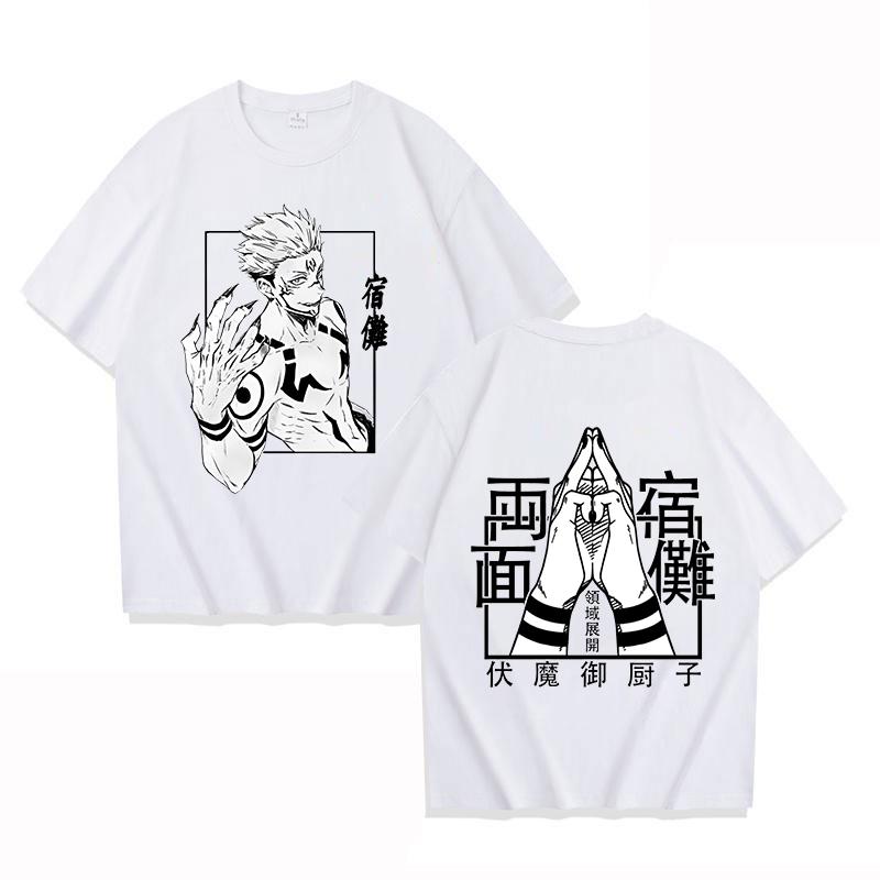 

Новое аниме Рёмен Сукуна с принтом Унисекс Повседневная Свободная Крутая Женская Футболка XXXL белый