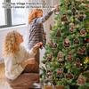 Christmas Village Advent Calendar with 2D Hanging Ornaments - Holiday Countdown