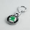 Car Sticker Skoda 3D Metal Emblem Keychain Zinc Alloy Auto Key Pendant For Octavia Fabia Kodiaq Superb Karoq Rapid Kamiq Yeti Sc ulnm83