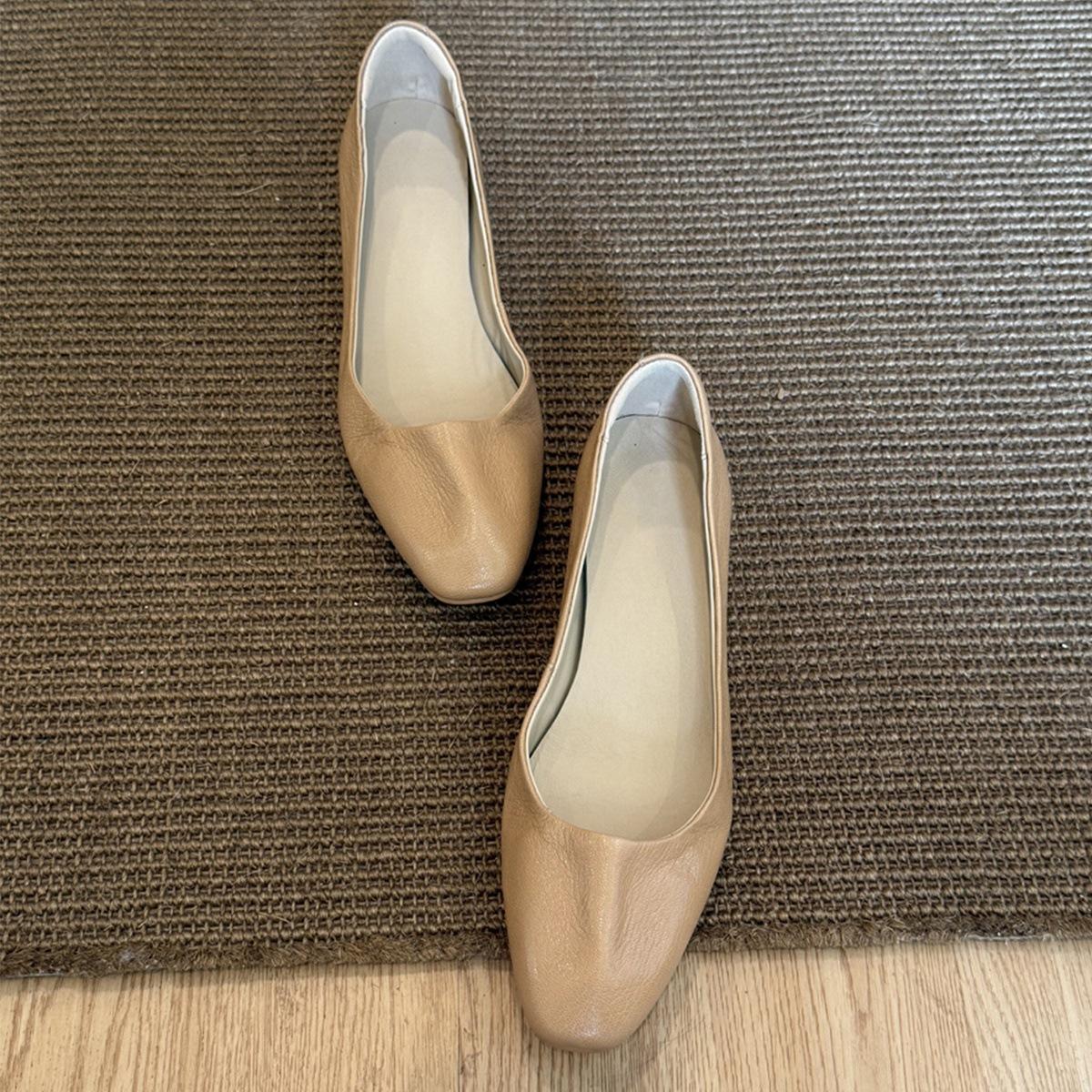 

Sheepskin version~ French temperament inner height increase single shoes shallow mouth versatile one pedal commuter shoes simple professional work s 40