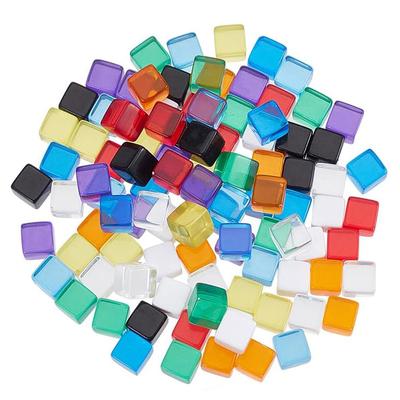 50 Stück transparente Acryl-Rohlinge, 10 mm, sortierte Zentimeterwürfel, mathematisches Lernspielzeug, Brettspiele, Zubehör