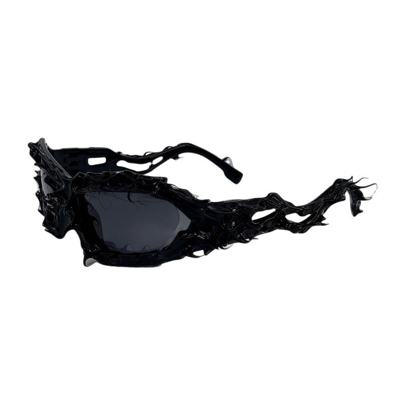 Futuristic Personality Punk Y2K Sunglasses Women European and American Party Hip Hop Sunglasses Epoxy Special-shaped Sunglasses Men