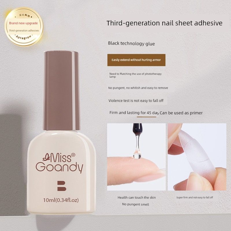 

Super Long-lasting Nail Adhesive Lamp Sticker Nail Adhesive Water Base Adhesive Reinforced Adhesive Seal Layer Nail Adhesive Special for Nail Shops Nail Adhesive-10Ml