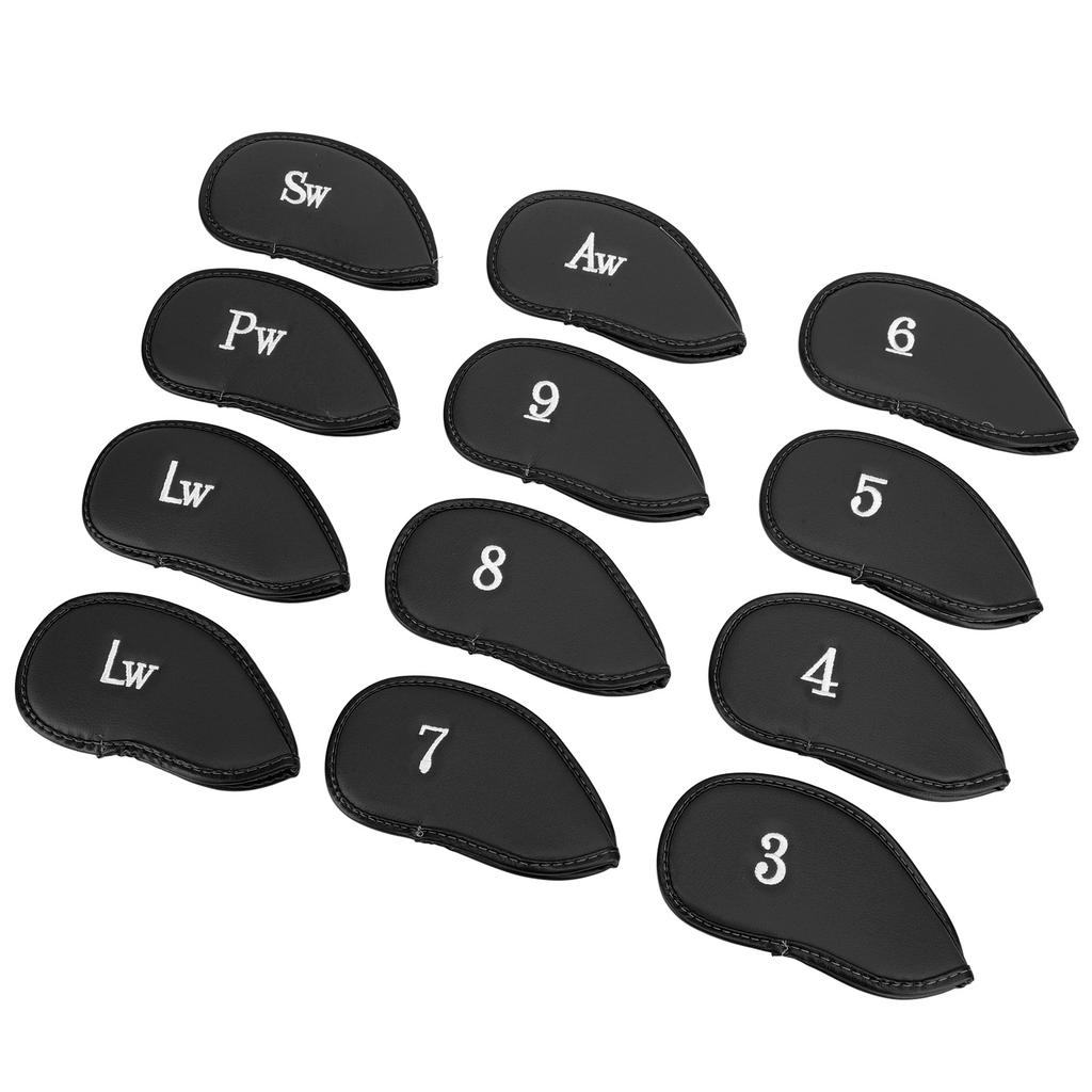 12Pcs Golf Iron Covers Set with Numbers Soft Protective Golf Head Cover Protective Headcover for