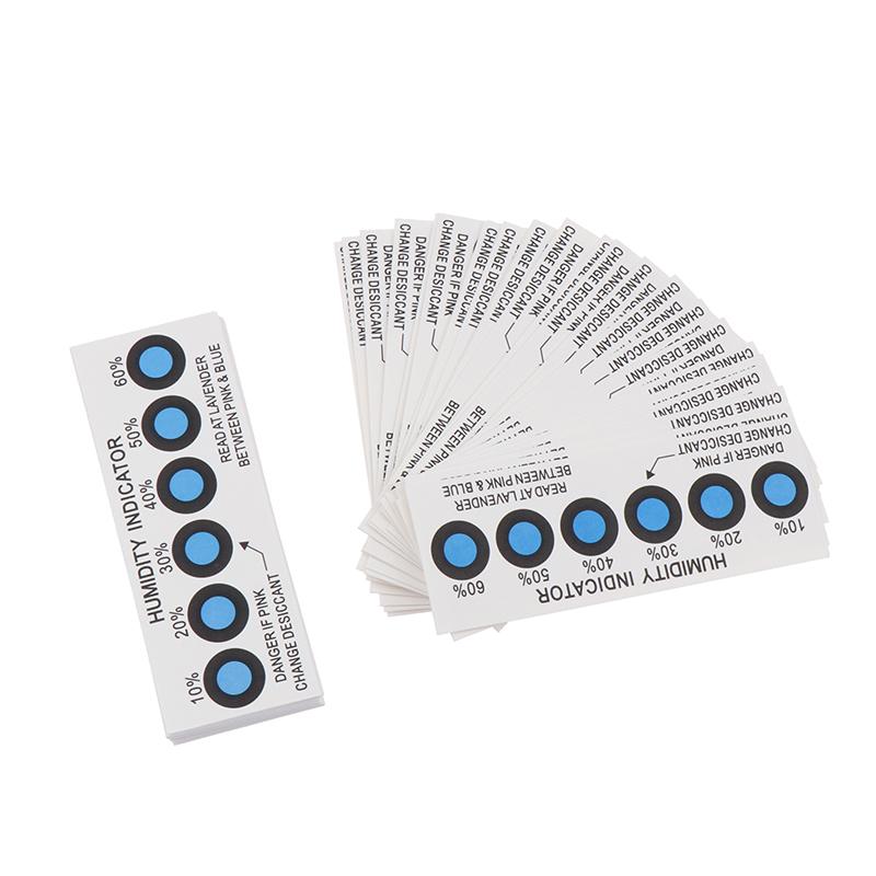Humidity Indicator Card For Testing Humidity In Closed Containers10%-60% Test Paper Card Blue Six-point Humidity Card
