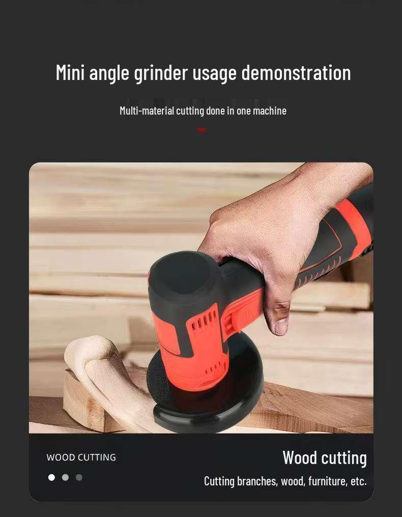 Compact Multifunctional Lithium Battery Mini Angle Grinder and Polisher