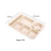 Cross-border Wheat Straw Children's Anti-fall Compartment Dinner Plate for Household or Student Canteen Use.