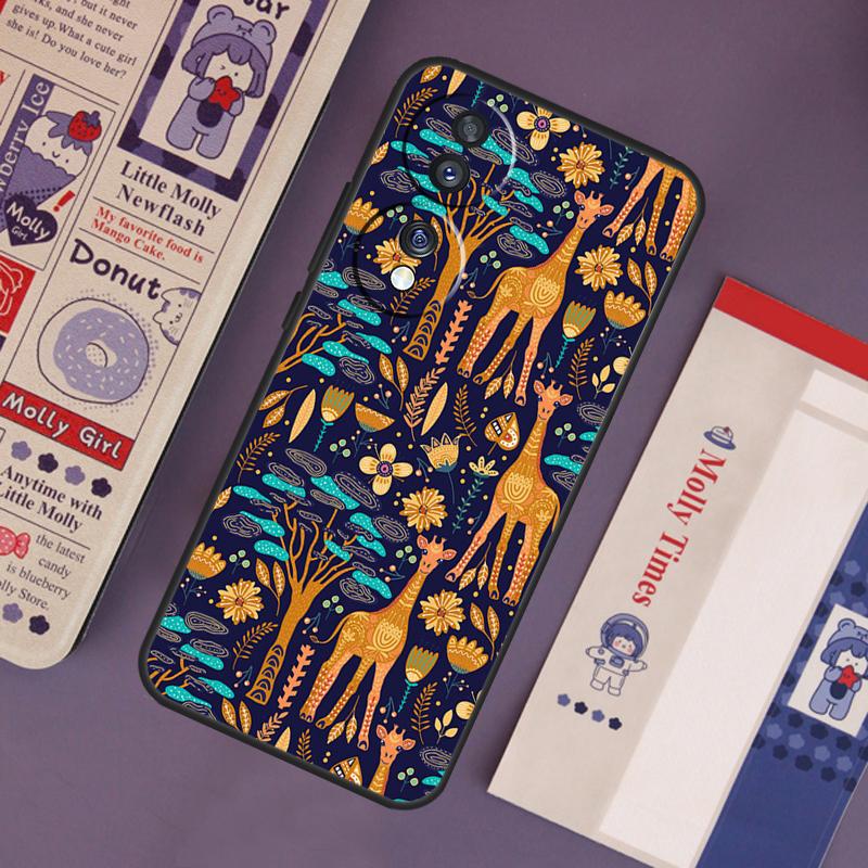 Giraffe Art Case For Honor 200 50 70 90 Lite X9b X9a X8b X8a X8 X9 X9c Honor Magic 7 Lite 6 5 Pro Cover