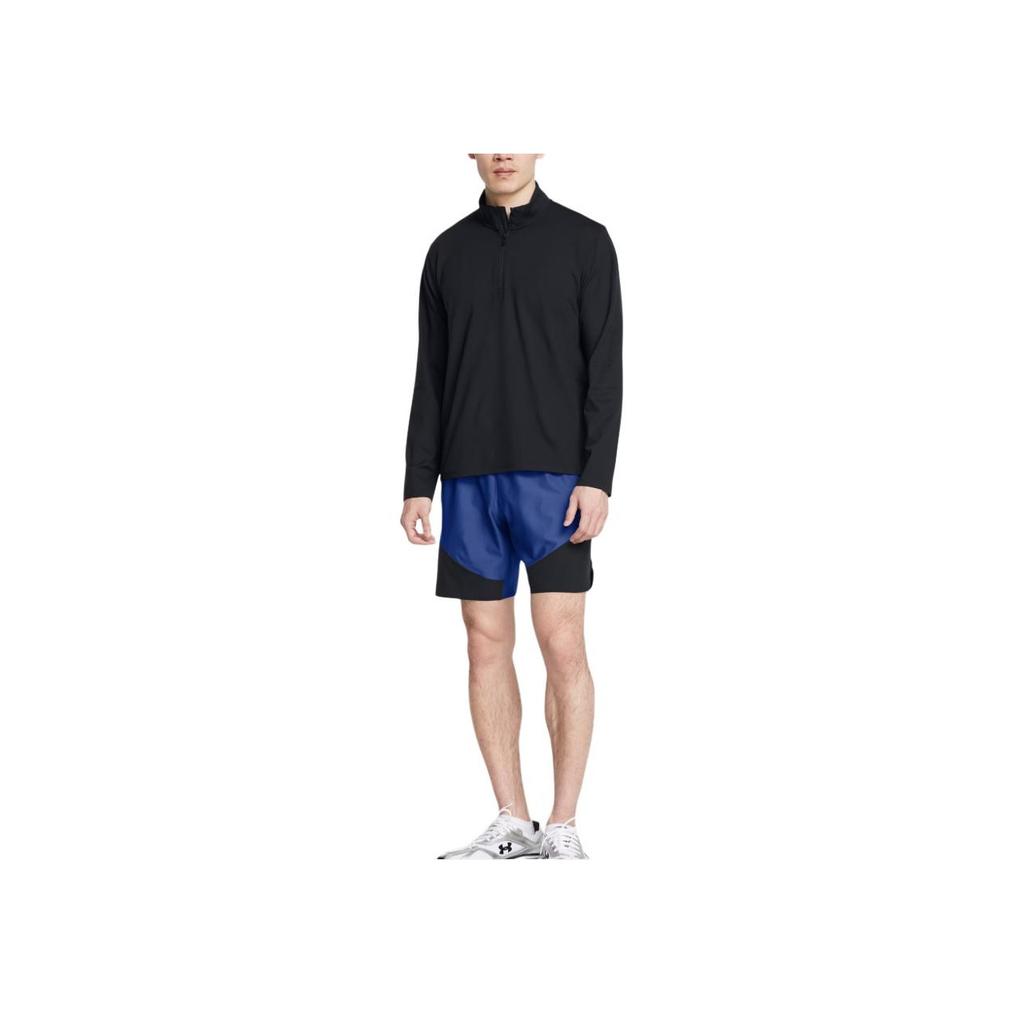 Under Armour Meridian Tréninkové Běžecké Dlouhý Rukáv Prodyšné Tričko Pánské Vrcholy Černá 1387905-001