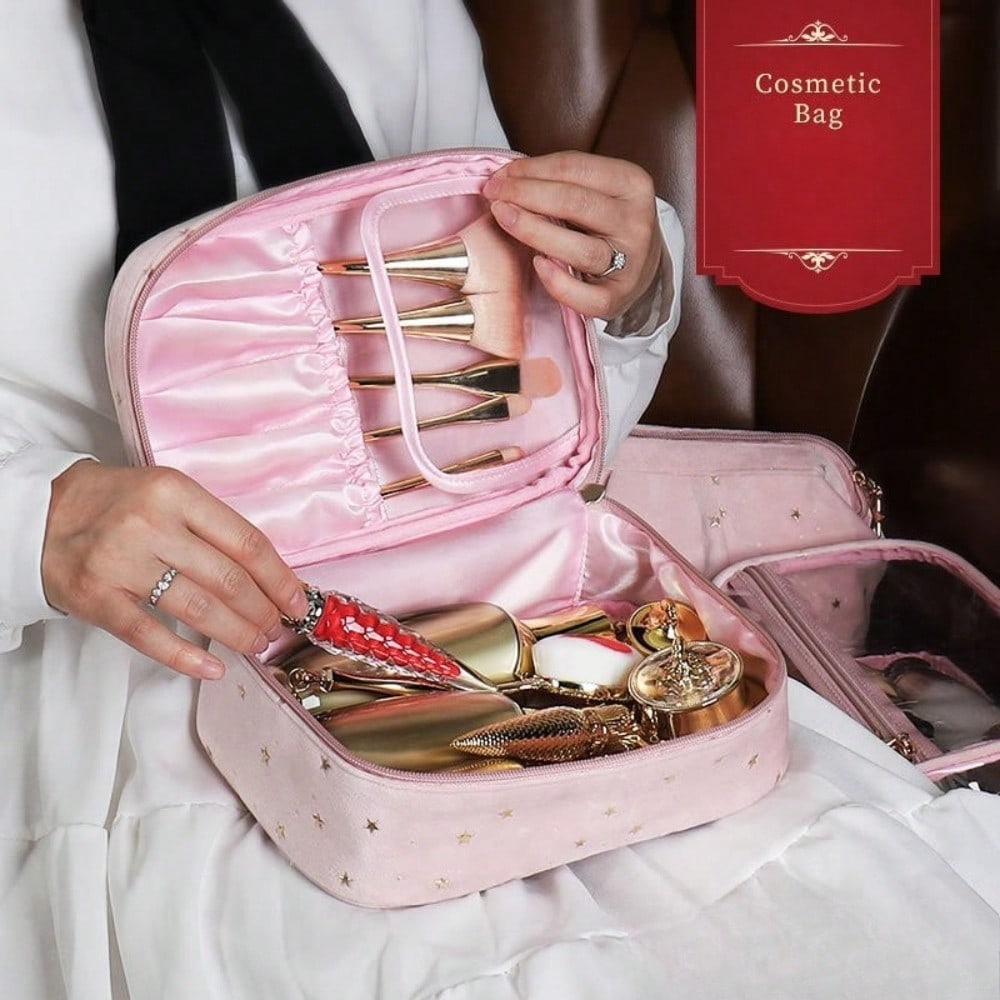 Women's Wash Storage Bag Jewelry Accessories Storage Box Large Capacity Dressing Nail Art Tools Classification Bag Cosmetic Bag