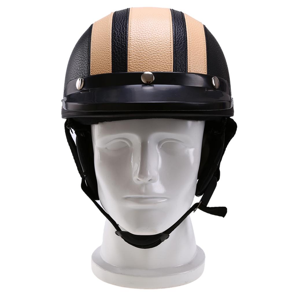 Adult Vintage Motorcycle Open Face Helmets Baseball Style Cap Half Helmet For Bike Cruiser Chopper Moped Scooter- Dot Approved