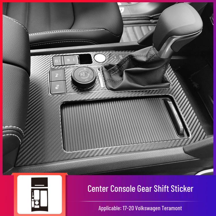 

Отделка салона из углеродного волокна для Volkswagen Teramont 2017-2021: Комплект защитных наклеек для центральной консоли, приборной панели и дверей