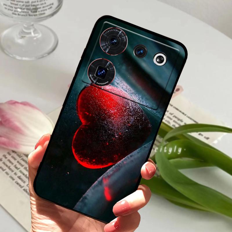 Case For ZTE Nubia Z50 Ultra Case Soft Print Silicone TPU Black Bumper Cover For ZTE Nubia Z60 Ultra Phone Back Coque z50Ultra