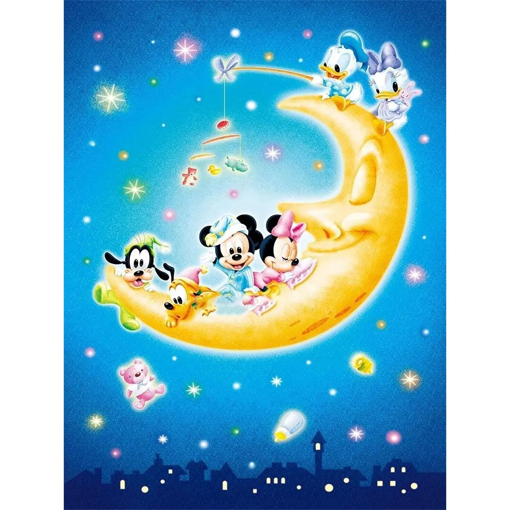 

Disney Diamond Painting Disney Baby Lullaby Healing Illustration Mosaic Art DIY Cross Stitch Embroidery Set Full Diamond Home Decor Gift Round 20x30cm