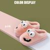 Big Eyed Dog Cotton Slippers Women's Winter Plush Cute Cartoon Cotton Slippers Couple Indoor Home Anti Slip Cotton Slippers