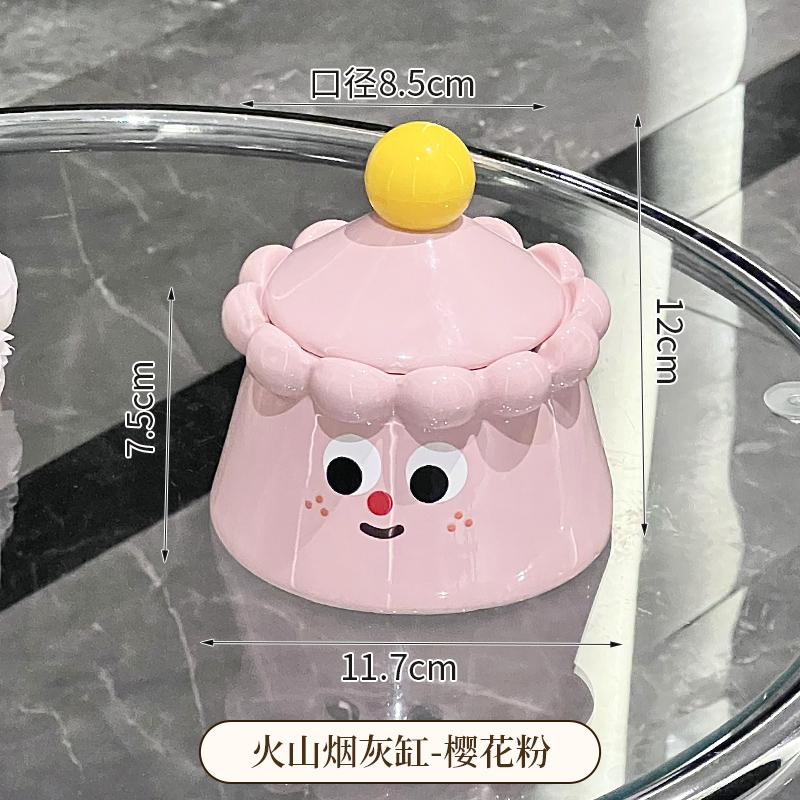 Creative ashtray ceramic with lid anti ashtray cute home ashtray tea table ornament cinzeiro