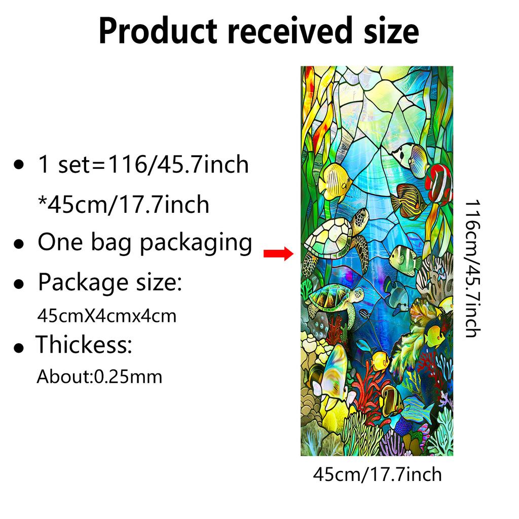 Europeisk Retro Stil Vindusfilm PVC Elektrostatisk Glassklistremerker Farget Vindusfilm Statisk Heftende Frostet Glassfilm