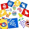 10pcs Plastic Hollow-out Painting Template Mixed Styles Reusable Stencils For DIY Journal Decoration, Painting Tools YMY