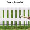 5 Pcs Animal Barrier Fence No Dig Iron Garden Fence Rustproof Metal Fences Border for Rabbits And Dogs Ground Defense Outdoor Yard Patio Protection