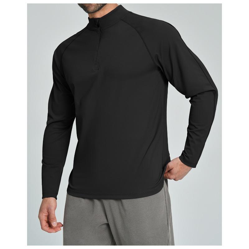 Men S Half Zip Long Sleeve Top For Sports Fitness Casual Hiking