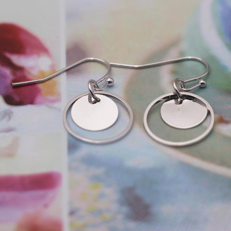 Vintage Tassel Accessories Women's Fashion Temperament Circle Round Earrings Stud Earrings Jewelry