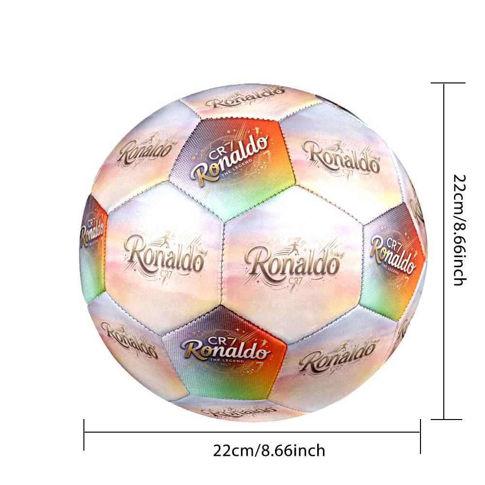 Ronaldo Cr7 Leggenda del Calcio Taglia 5 Pallone da Calcio Cucito a Macchina Universale per Interni/Esterni regalo perfetto per gli appassionati di sport