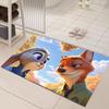 Cartoon Animal City Quick-Dry Non-Slip Bathroom Mat - Stain-Resistant & Water-Absorbent.