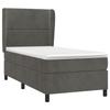 3129118 vidaXL Divan Bed and Mattress Dark Grey 80x200 Cm Velvet